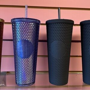 Starbucks Textured Tumblers in Black and Purple